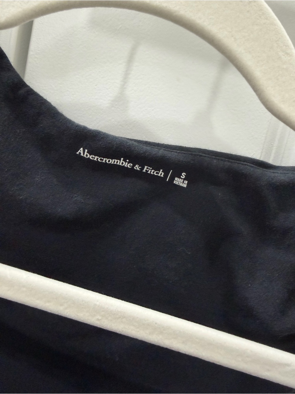 Abercrombie & Fitch Ava Ruched Square Neck Bodysuit Black Small Trendy Summer - Picture 6 of 8